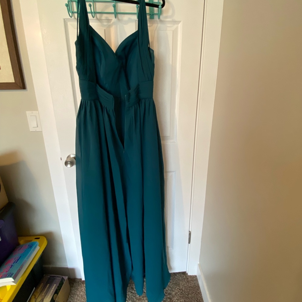 COPY - Maxi Bridesmaid Dresses for Women Ruched A-line Chiffon Formal Dress Long